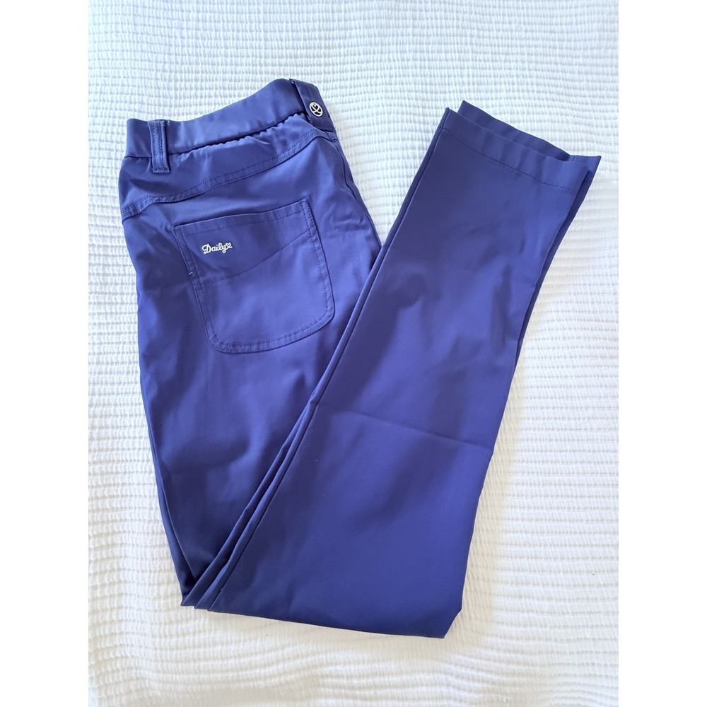 Daily Sports Womens Golf Pants Blue Straight Leg  Size 12 Sweden Stretch Active